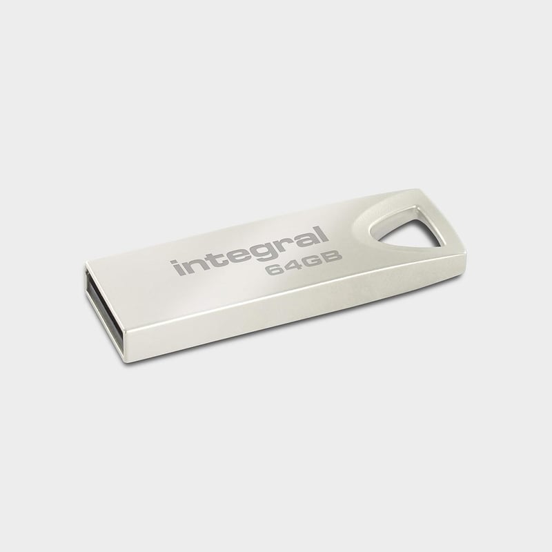 Integral 64GB USB 2.0 Flash Drive Arc fém tok kulcstartóval
