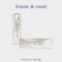 Integral 64GB USB 2.0 Flash Drive Arc fém tok kulcstartóval 4