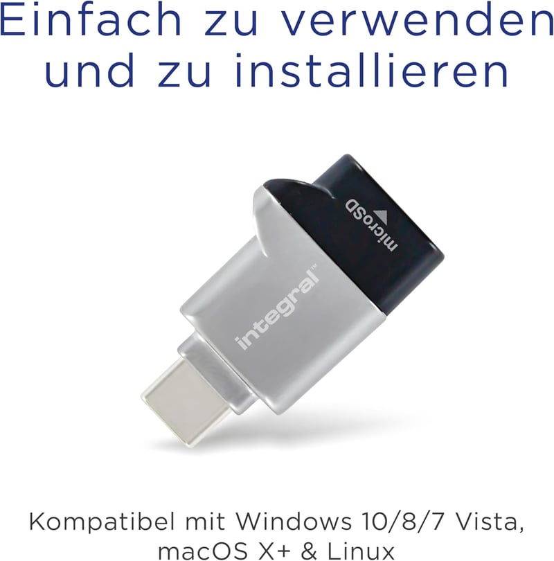Integral MicroSD USB 3.0/USB-C OTG Kártyaolvasó Adapter - Gyors Adatátvitel - microSD, USB 3.0 Type-C