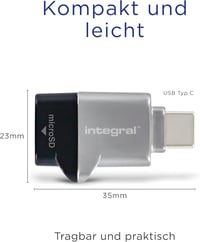 Integral MicroSD USB 3.0/USB-C OTG Kártyaolvasó Adapter - Gyors Adatátvitel - microSD, USB 3.0 Type-C 5