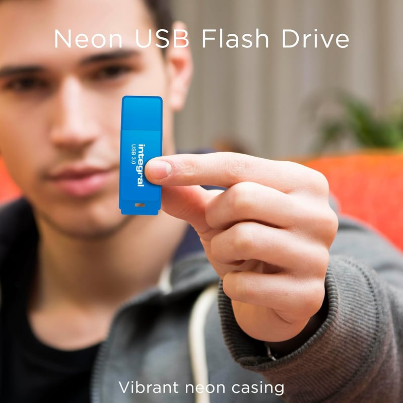 Integral Neon USB 3.0 64GB pendrive 3 darabos szett kék/sárga/narancs