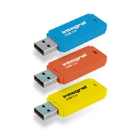 Integral Neon USB 3.0 USB stick 64 GB - plavo/žuto/narančasto - pakiranje od 3 komada 1