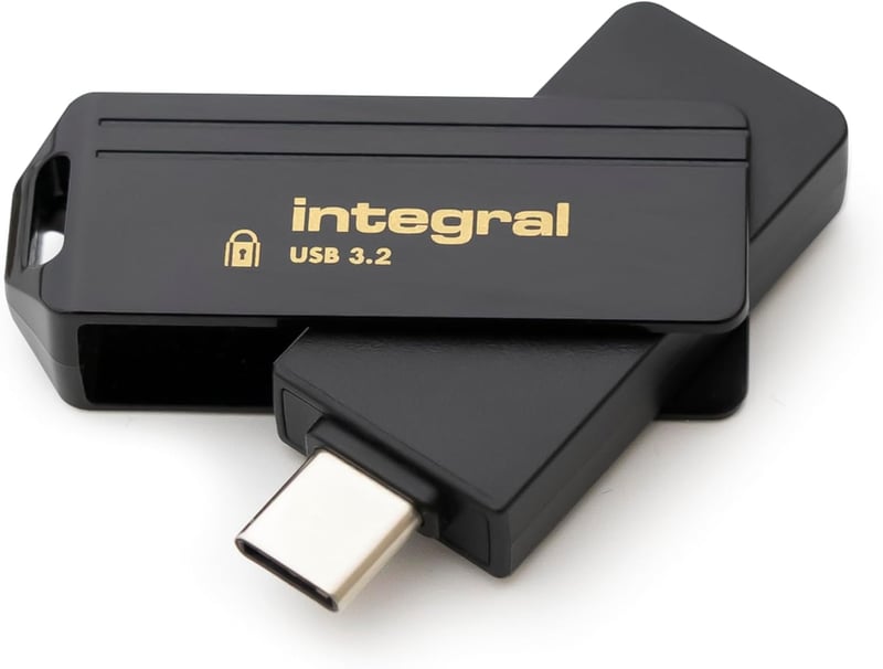 Integral Secure 360-C 16GB USB-C Titkosított Pendrive 256-bit AES - 16gb, Secure USB-C 360