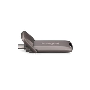 SSD Portabil Integral USSD Turbo-C 256 GB USB 3.2 Gen 2x2, Viteză Citire 2000 MB/s, Viteză Scriere 1300 MB/s, Carcasă Metalică din Aliaj de Zinc