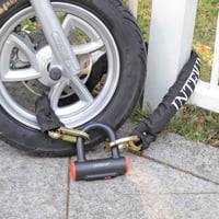 INTEKIN reťazový zámok na bicykel, 10 mm kalená oceľ, 100 cm dlhá reťaz na motorku a bicykel s visiacim zámkom, bezpečnostný zámok pre e-bike, skúter a elektrickú kolobežku 6