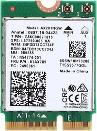 Intel AX201NGW WiFi 6 Kártya 2400Mbps M.2 Bluetooth 5.0 Windows 10 64bit 1