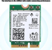 Intel AX201NGW WiFi 6 Kártya 2400Mbps M.2 Bluetooth 5.0 Windows 10 64bit 4