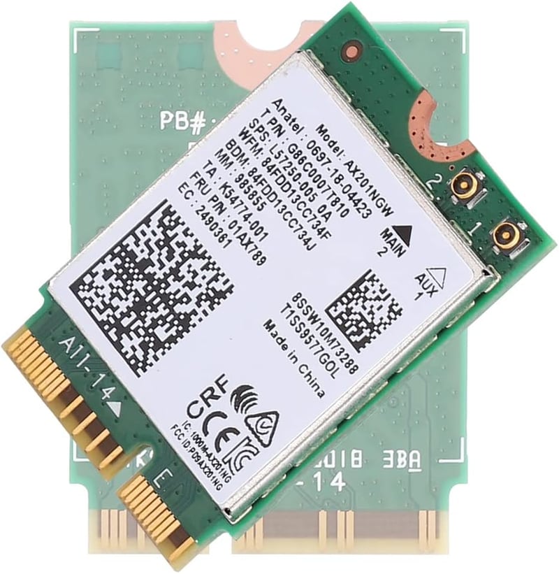 Intel AX201NGW WiFi 6 Kártya 2400Mbps M.2 Bluetooth 5.0 Windows 10 64bit
