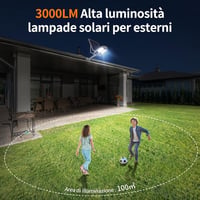 INTELAMP LED Napelemes Lámpa 12500mAh IP65 Vízálló Mozgásérzékelős Kültéri Világítás 2