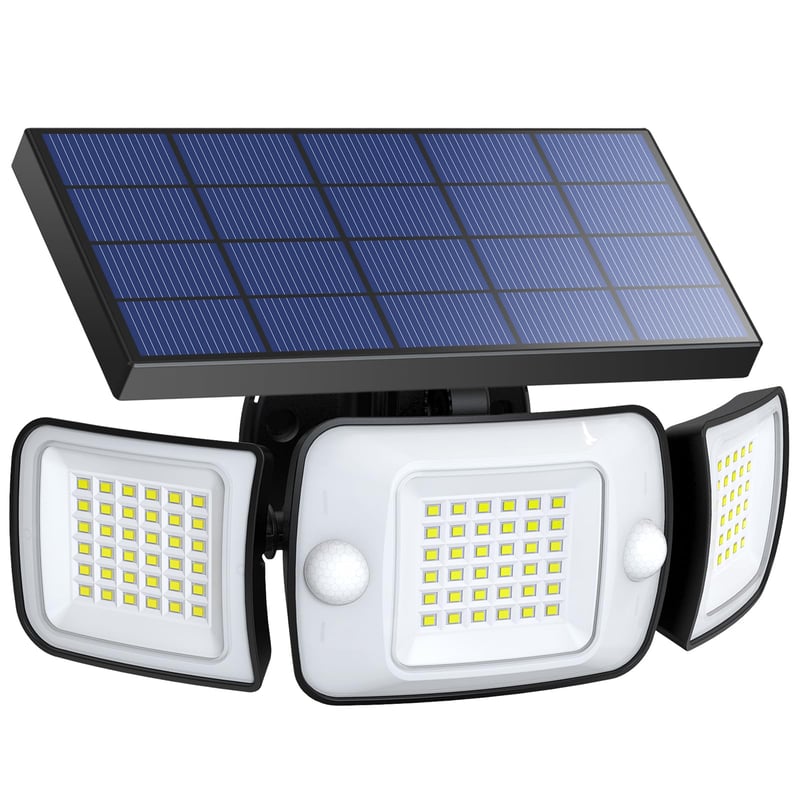 INTELAMP Solarna vanjska svjetiljka sa senzorom pokreta 1200LM – Solarna sigurnosna rasvjeta za vrt i terasu