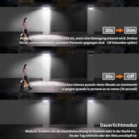 INTELAMP Napelemes Mozgásérzékelős Kültéri Lámpa 1300 LM, 2 db, IP65 Vízálló 5