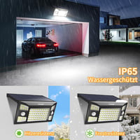 INTELAMP Napelemes Mozgásérzékelős Kültéri Lámpa 1300 LM, 2 db, IP65 Vízálló 7