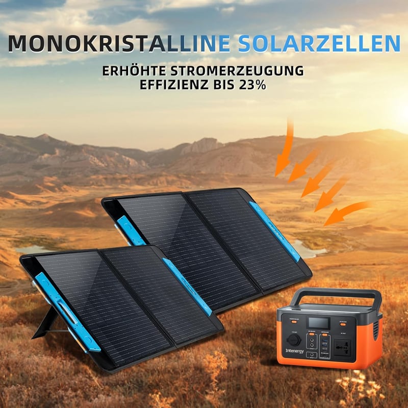 Intenergy 100W 12V összecsukható napelem ETFE monokristályos cellával