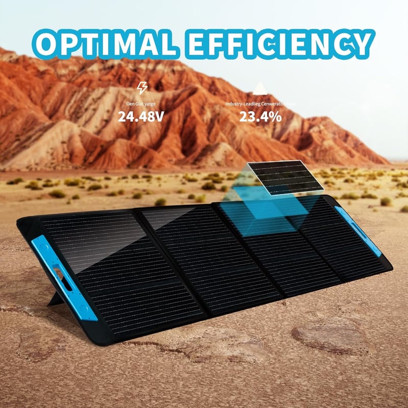 Intenergy 200W Összehajtható Napelem Panel - ETFE Felület, 1,1mm Ultravékony, IP65 Vízálló, 23,5% Hatékonyság, USB QC3.0 és Type-C, Kempinge