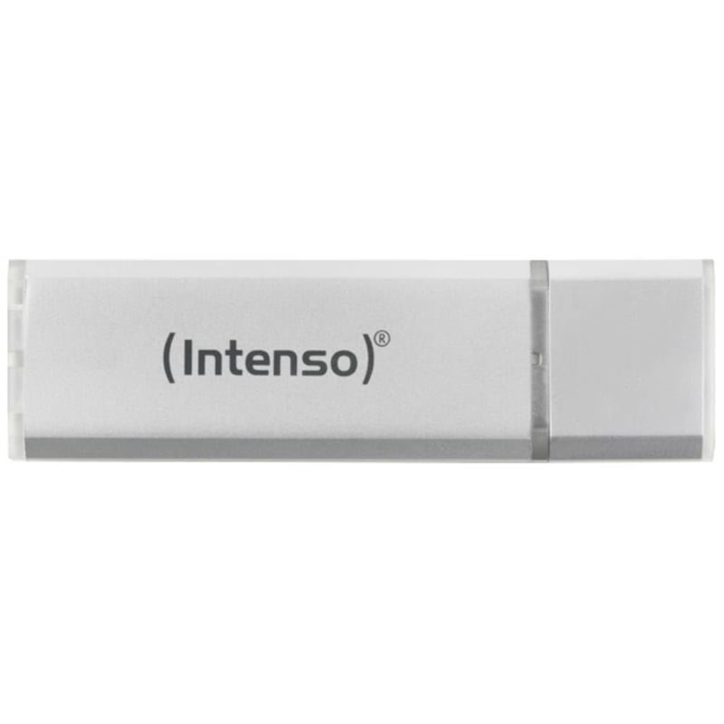 USB kľúč Intenso Alu Line 2.0 128 GB strieborný – Hliníkový kryt, 4 g, na kancelárske použitie a pre PC
