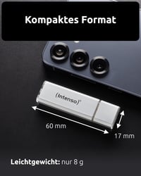 Stick USB Intenso Alu Line 2.0 32 GB Argintiu - Pachet de 3 bucăți 6