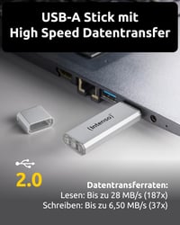Stick USB Intenso Alu Line 2.0 32 GB Argintiu - Pachet de 3 bucăți 3