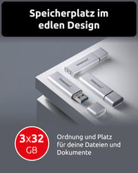 Stick USB Intenso Alu Line 2.0 32 GB Argintiu - Pachet de 3 bucăți 2