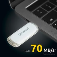 USB kľúč Intenso Flash Line 32 GB, biely, USB-A 3.2 Gen 1, rýchly prenos dát, kompatibilný s USB-C 3