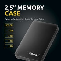 Externý pevný disk Intenso Memory Case 500 GB, USB 3.0, prenosný HDD, 2,5", 8 MB vyrovnávacia pamäť, čierny 2