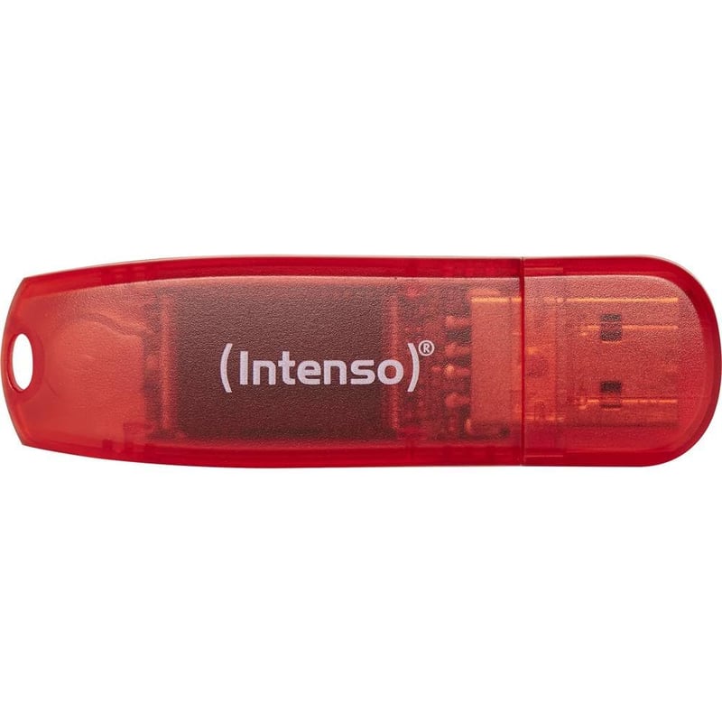 USB kľúč Intenso Rainbow Line 128 GB USB 2.0 – červený, rýchlosť čítania 28 MB/s, ľahký dizajn