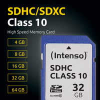 Pamäťová karta Intenso SDHC 32 GB Class 10 - modrá 2