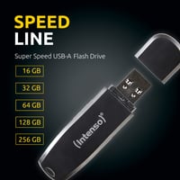 USB kľúč Intenso Speed Line 256 GB USB 3.2 Gen 1x1 - čierny, vysokorýchlostná flash jednotka 2