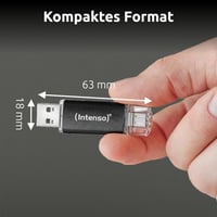 USB kľúč Intenso Twist Line 128 GB, Dual USB 3.2 Gen 1x1, USB-C a USB-A, 70 MB/s, antracitový - pre smartfóny a PC 7