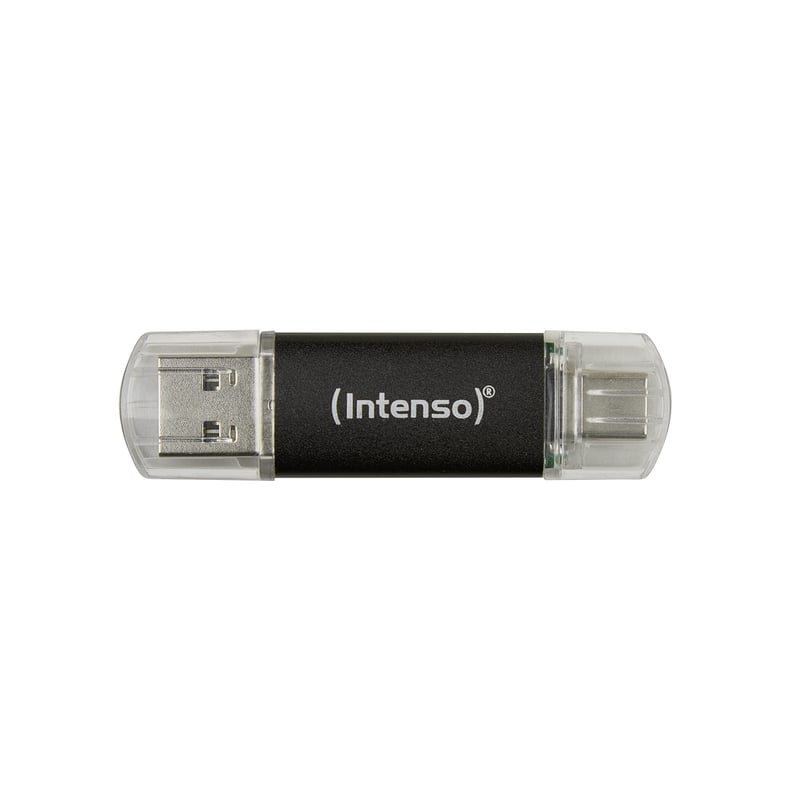 USB kľúč Intenso Twist Line 128 GB, Dual USB 3.2 Gen 1x1, USB-C a USB-A, 70 MB/s, antracitový - pre smartfóny a PC