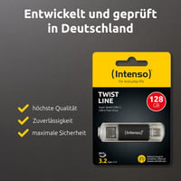 USB kľúč Intenso Twist Line 128 GB, Dual USB 3.2 Gen 1x1, USB-C a USB-A, 70 MB/s, antracitový - pre smartfóny a PC 8