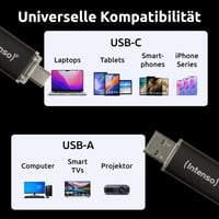 USB kľúč Intenso Twist Line 128 GB, Dual USB 3.2 Gen 1x1, USB-C a USB-A, 70 MB/s, antracitový - pre smartfóny a PC 5