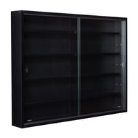 Zberateľská nástenná vitrína Inter Link Blacklava so sklenenými dvierkami, MDF, čierna, 80x60x9,5 cm 1