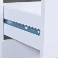 Inter Link Westphalen komoda s 3 ladice od bijele melaminske ploče, s udubljenim ručkama, ormarić za pohranu 3