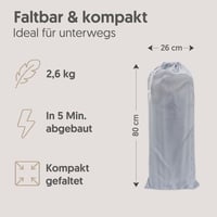 Interbaby zaštitna ogradica za dječji krevet, sklopiva, visina 70 cm, dužina 150 cm 7