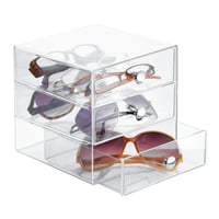 Organizator pentru cosmetice și bijuterii InterDesign iDesign cu 3 sertare, din plastic transparent 5