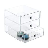 Organizator pentru cosmetice și bijuterii InterDesign iDesign cu 3 sertare, din plastic transparent 4