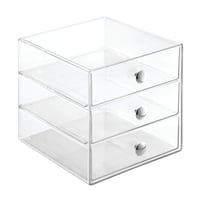 Organizator pentru cosmetice și bijuterii InterDesign iDesign cu 3 sertare, din plastic transparent 7