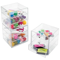 Organizator pentru cosmetice și bijuterii InterDesign iDesign cu 3 sertare, din plastic transparent 9
