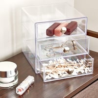 Organizator pentru cosmetice și bijuterii InterDesign iDesign cu 3 sertare, din plastic transparent 2