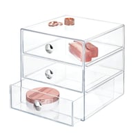 Organizator pentru cosmetice și bijuterii InterDesign iDesign cu 3 sertare, din plastic transparent 1