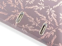 Bandă metalizată Interdruk DIN A4, lățime 75 mm, model floral, aur roz, panglică premium pentru împachetat cadouri 2