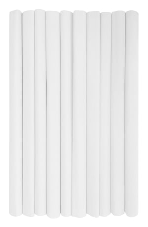 Interdruk krep papir u roli za djecu i dekoracije - 10 kom, 50x200 cm, 28 g/m², bijeli (01)