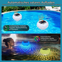 Dozator Plutitor pentru Piscină INTERESTIME cu Lampă Solară, Termometru și 8 Moduri de Iluminare – Accesoriu pentru Piscină 3