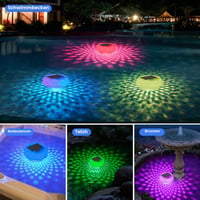 Dozator Plutitor pentru Piscină INTERESTIME cu Lampă Solară, Termometru și 8 Moduri de Iluminare – Accesoriu pentru Piscină 7