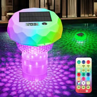 Dozator Plutitor pentru Piscină INTERESTIME cu Lampă Solară, Termometru și 8 Moduri de Iluminare – Accesoriu pentru Piscină 1