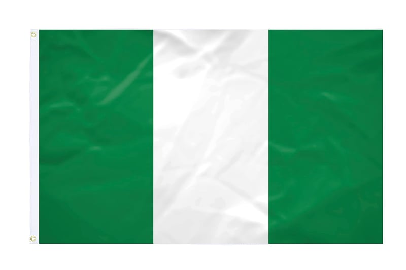 International Flag Nigéria Zászló 150x270cm Erősített Szövet Élénk Színek