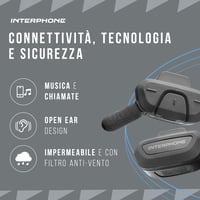 Interphone Aerial Dual Bluetooth cyklistický interkom pre 2 osoby, dosah 300 m, GPS, hudba a hovory, vodotesný, na prilbu 3