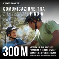 Interphone Aerial Dual Bluetooth cyklistický interkom pre 2 osoby, dosah 300 m, GPS, hudba a hovory, vodotesný, na prilbu 4