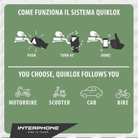 Interphone Quiklox iPhone 16 Pro Max tok motorkerékpár autó bicikli tartóhoz 4