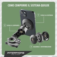 Interphone Quiklox iPhone 16 Pro Max tok motorkerékpár autó bicikli tartóhoz 5